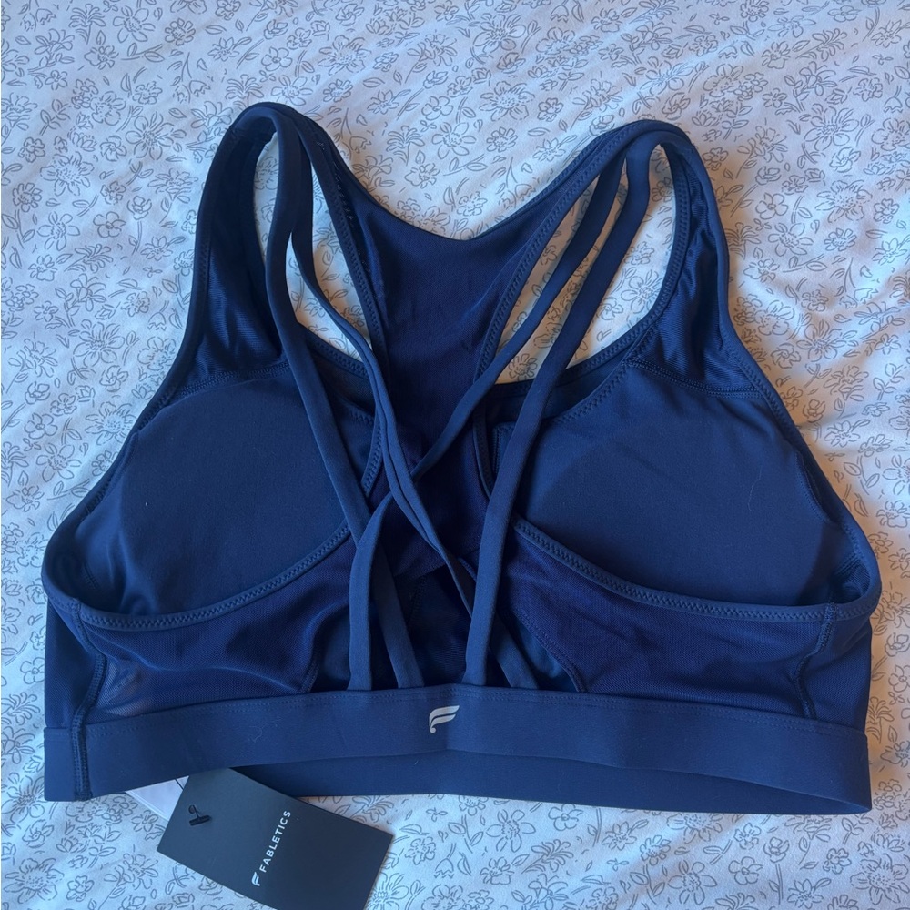 Fabletics Navy Blue Strappy Sports Bra - Women's Intimates